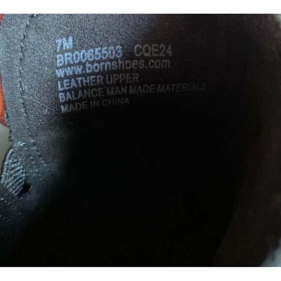 Born Royce Leather Block Heel Ankle Bootie Boots Black Size Womens 7 Buckle Moto - Picture 9 of 12